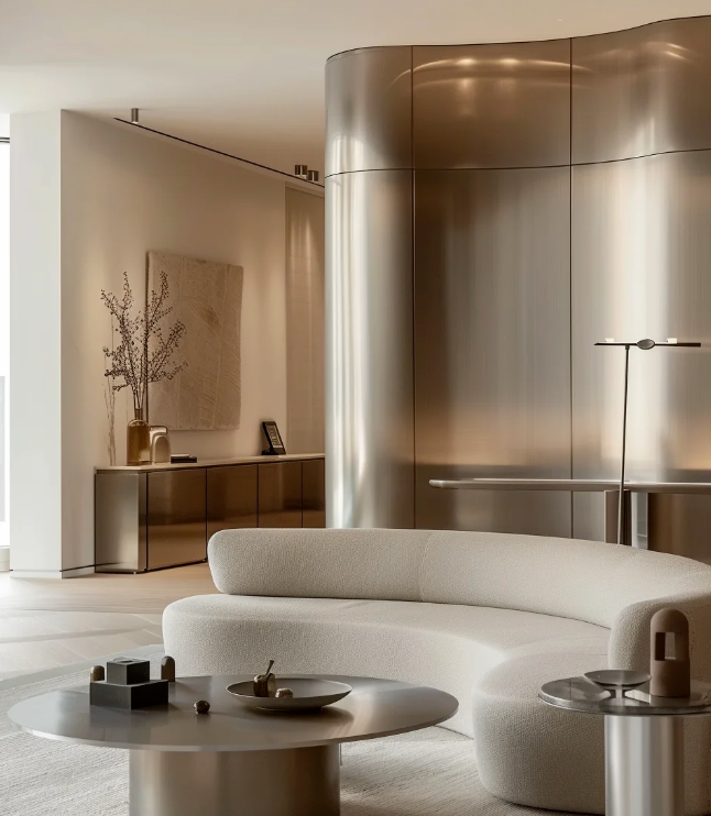 别再用‘钢板’封天花板！这组会呼吸的水纹波，让硬核金属秒变高级艺术品